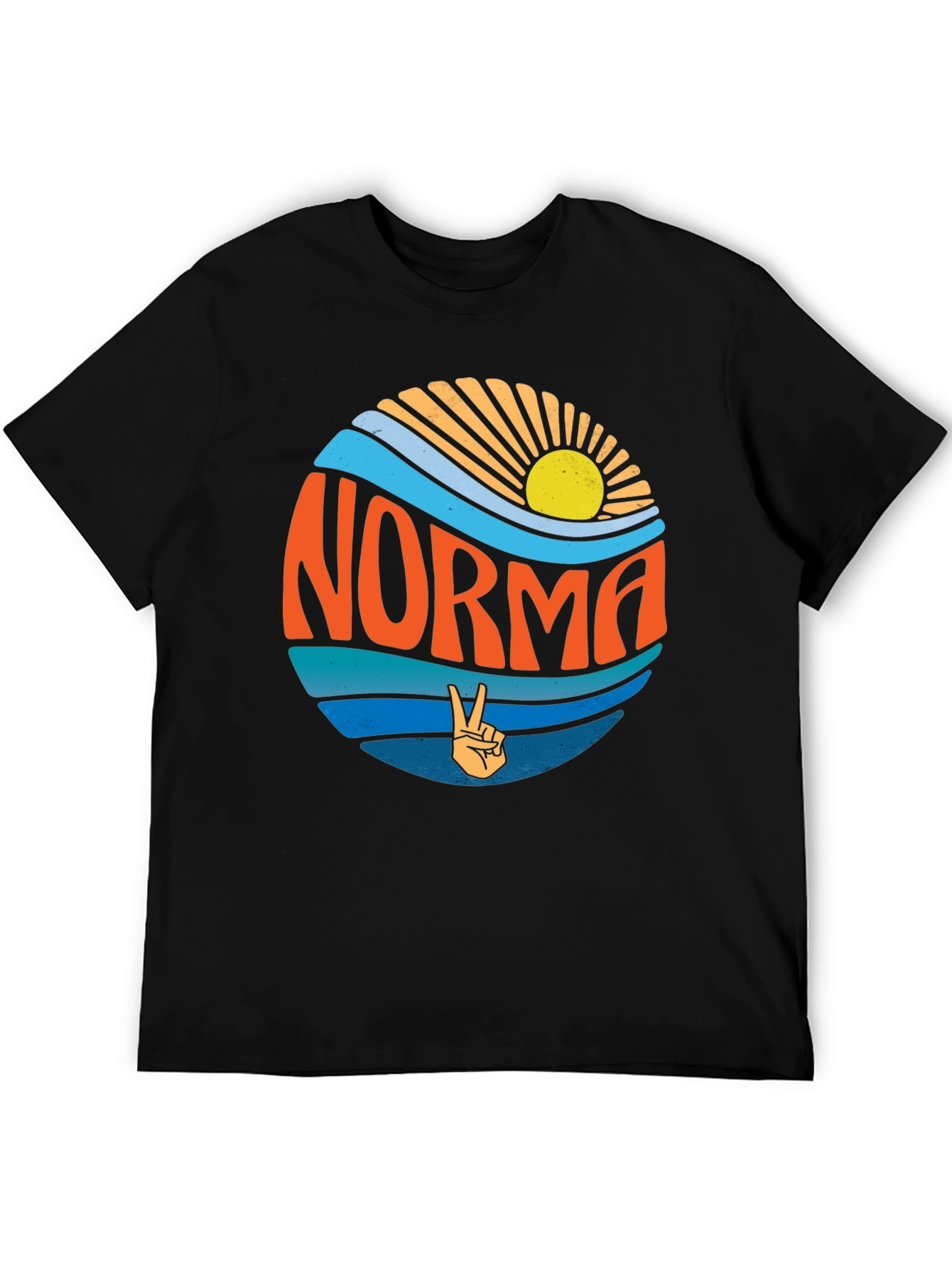 Norma Retro Beach T-Shirt - Peace Sign