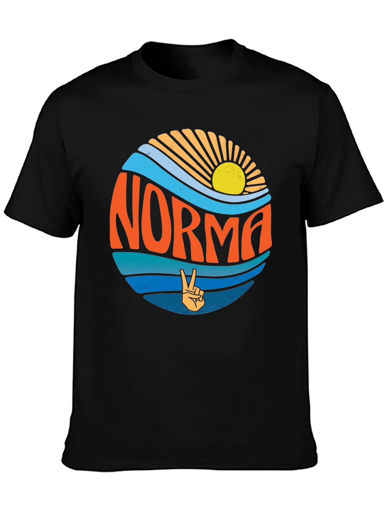 Norma Retro Beach T-Shirt - Peace Sign