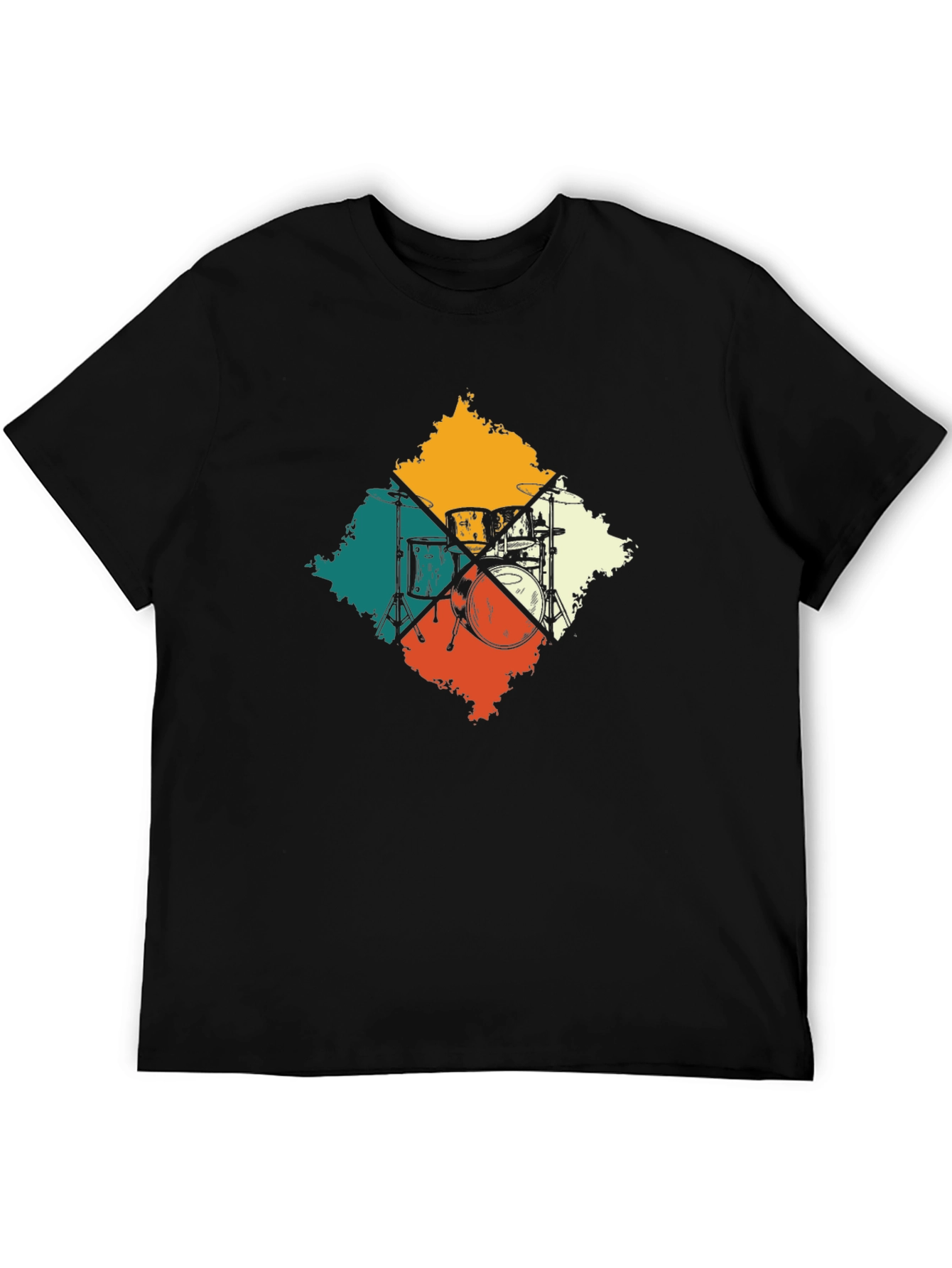 Retro Drum Set T-Shirt: Musicians Style