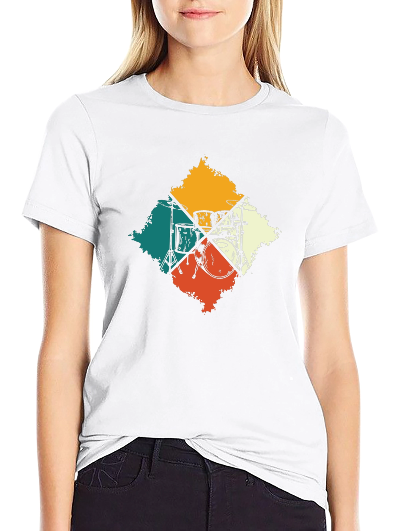 Retro Drum Set T-Shirt: Musicians Style