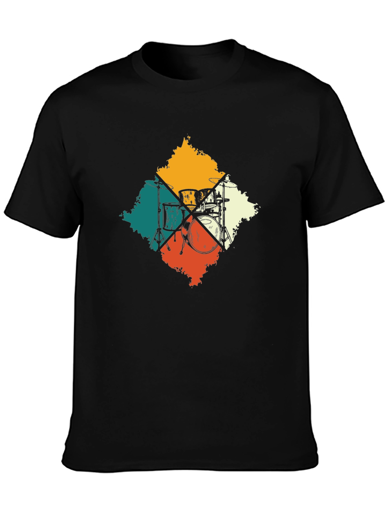 Retro Drum Set T-Shirt: Musicians Style