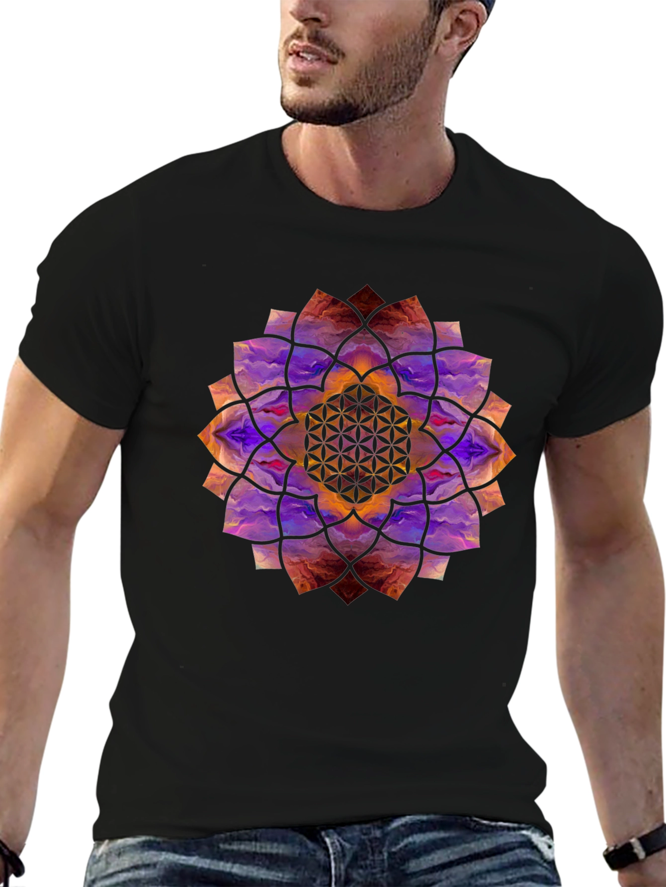 Mystic Mandala Black T-Shirt