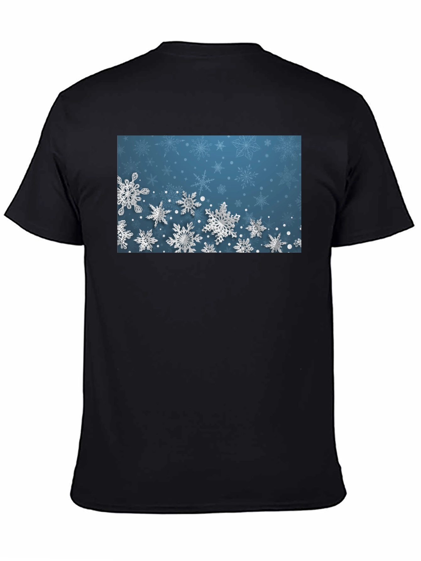 Snowflake Graphic Black T-Shirt