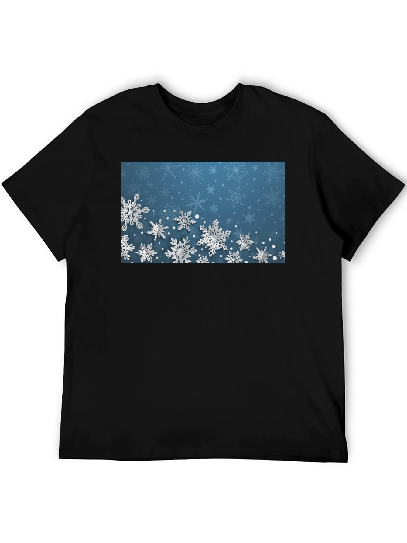 Snowflake Graphic Black T-Shirt
