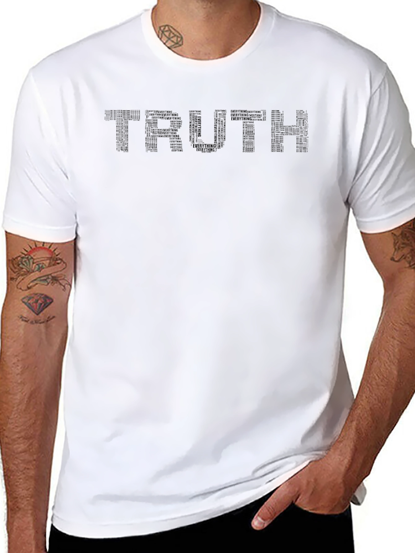 Truth Word Art Black Graphic T-Shirt