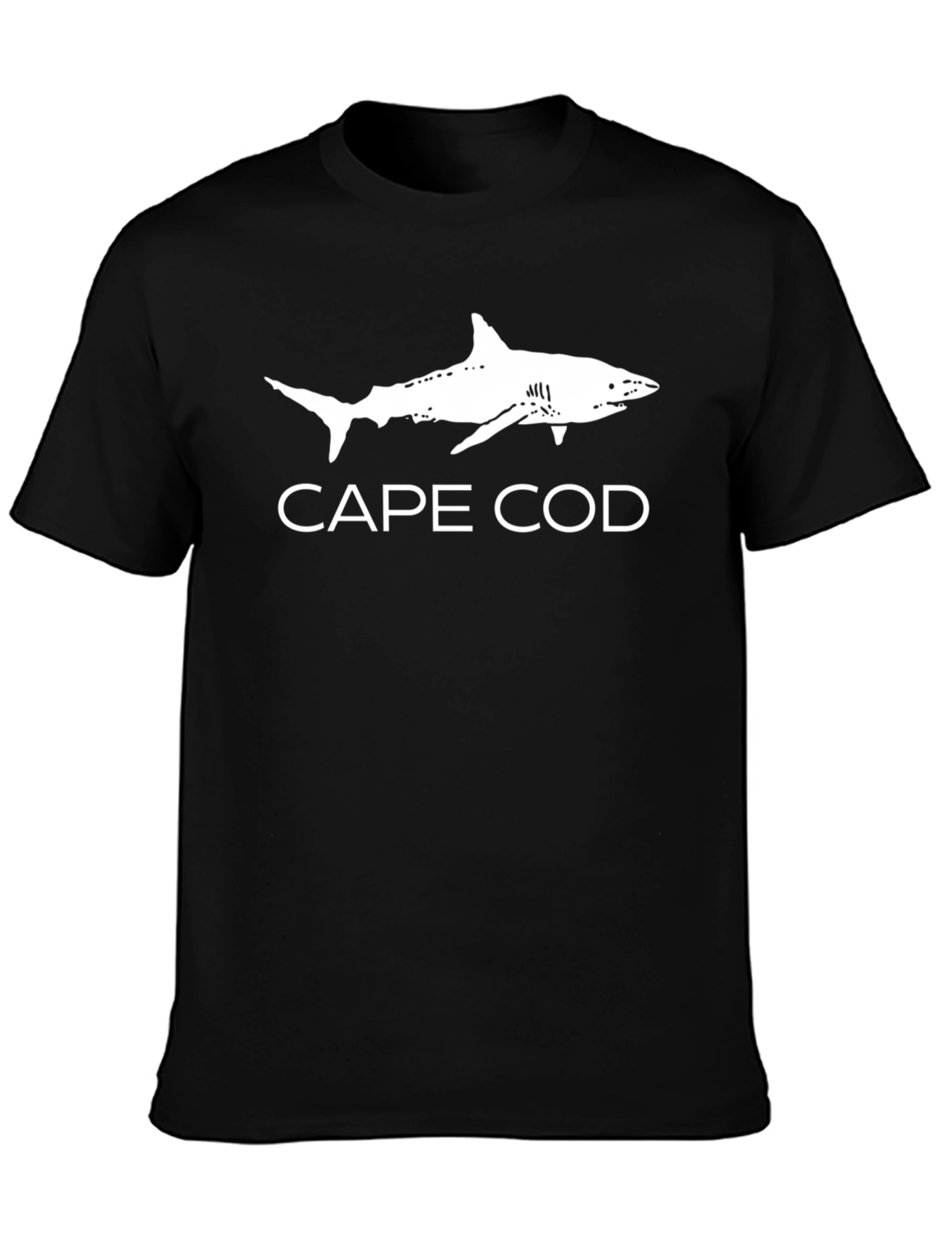 Cape Cod Shark Graphic Black T-Shirt