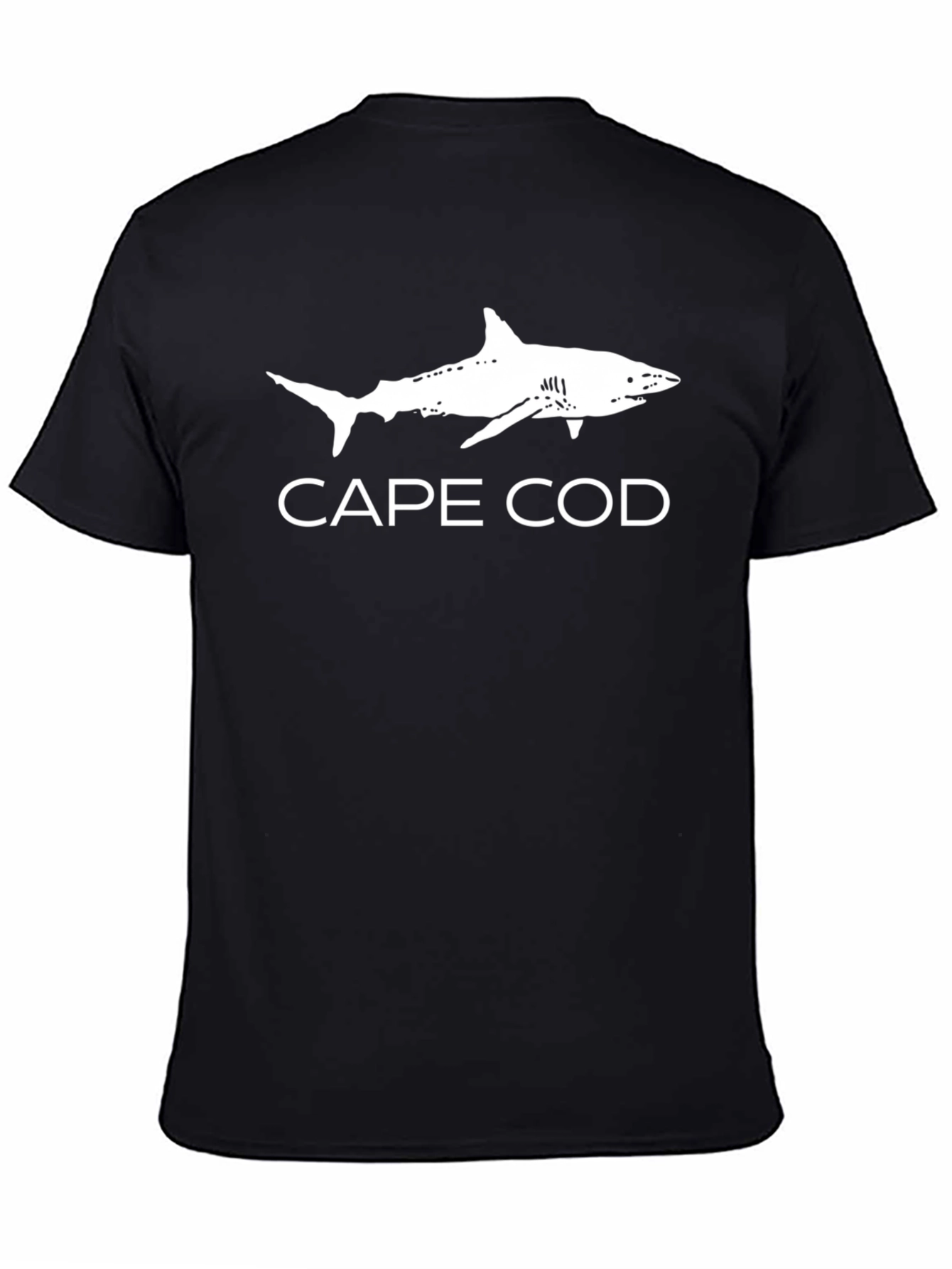 Cape Cod Shark Graphic Black T-Shirt