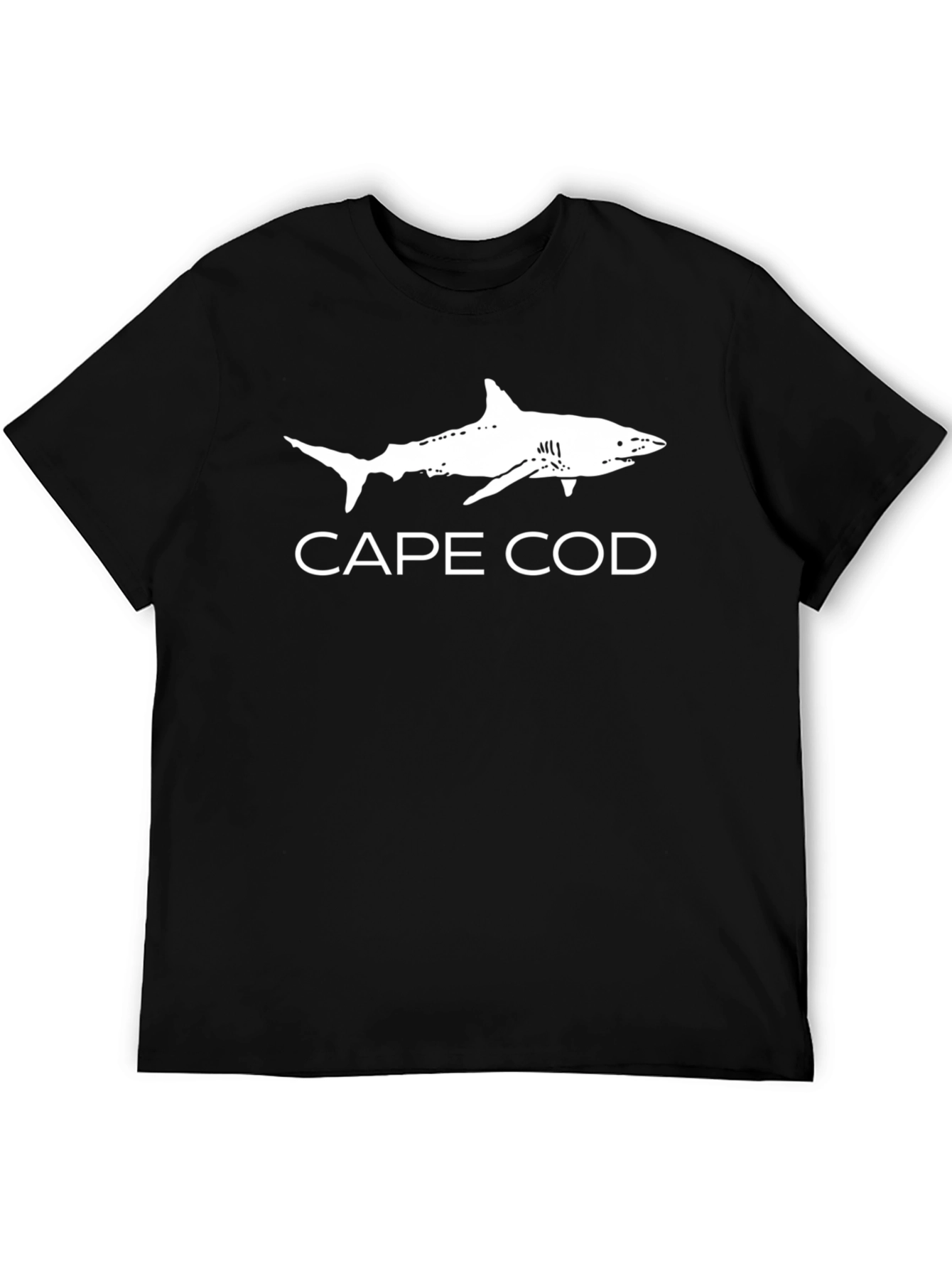 Cape Cod Shark Graphic Black T-Shirt