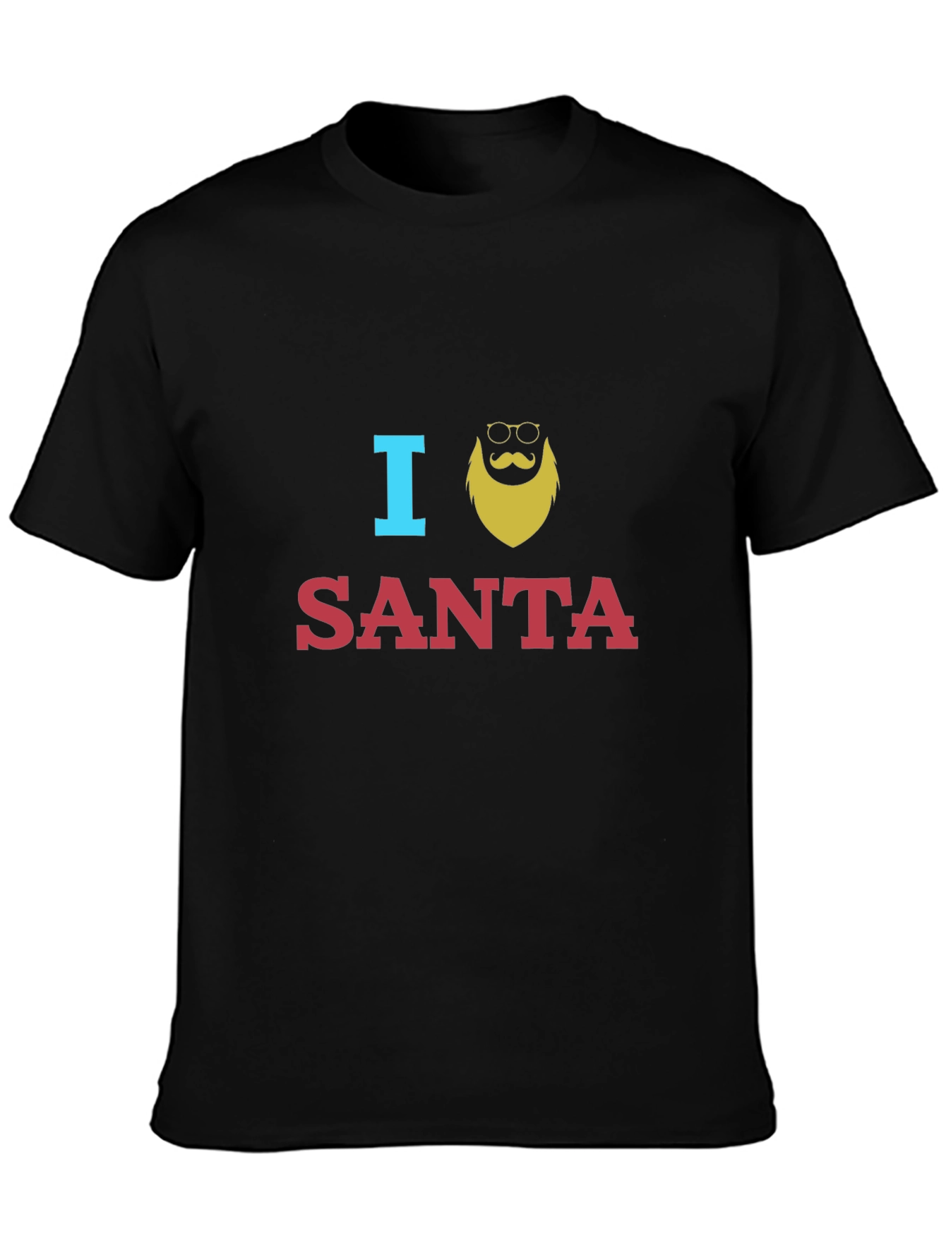 I Love Santa T-Shirt Funny Christmas Tee