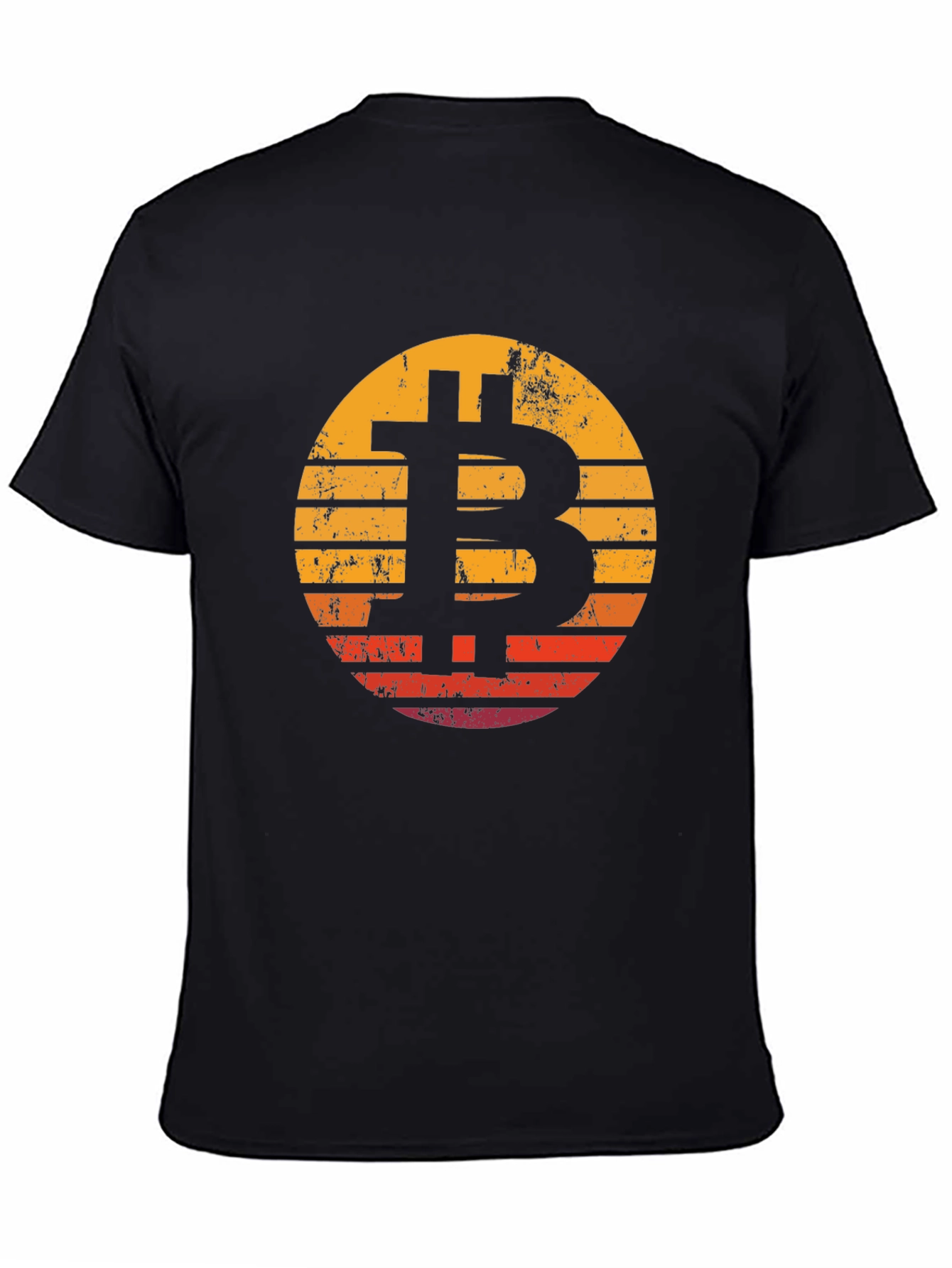 Bitcoin Sunset Black T-Shirt Crypto Currency Tee