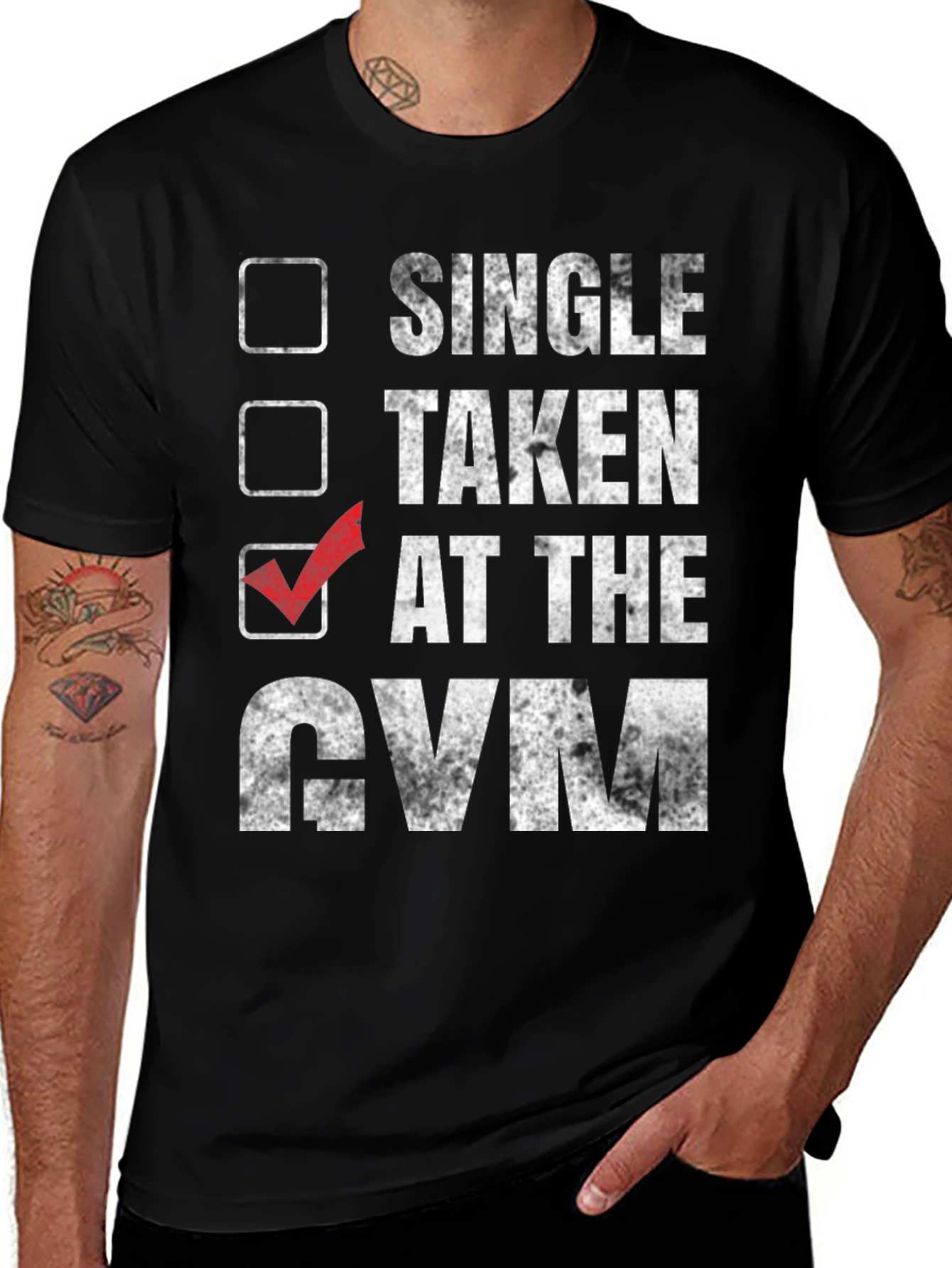 Gym Humor T-Shirt: Taken at the Gym