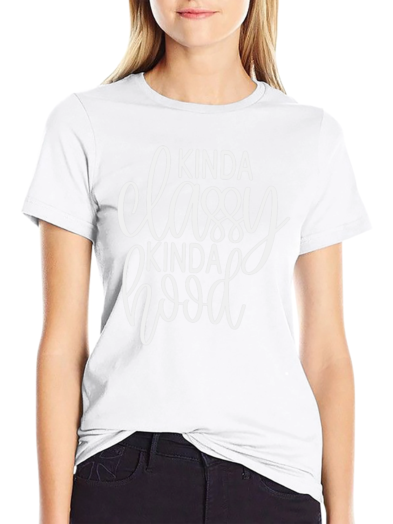 Kinda Classy Kinda Hood Graphic Tee - Black