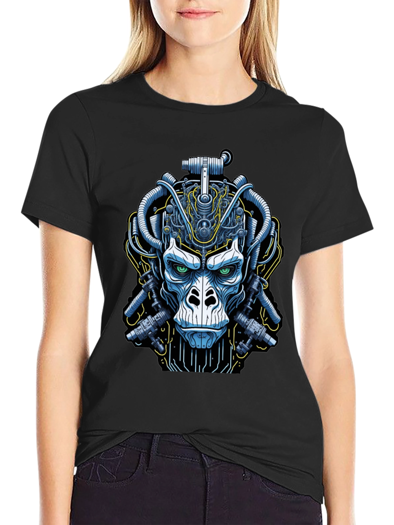 Cyberpunk Gorilla Graphic Tee - Unique Design
