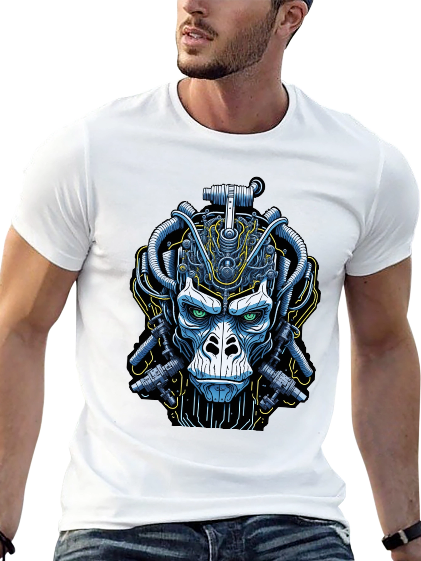 Cyberpunk Gorilla Graphic Tee - Unique Design