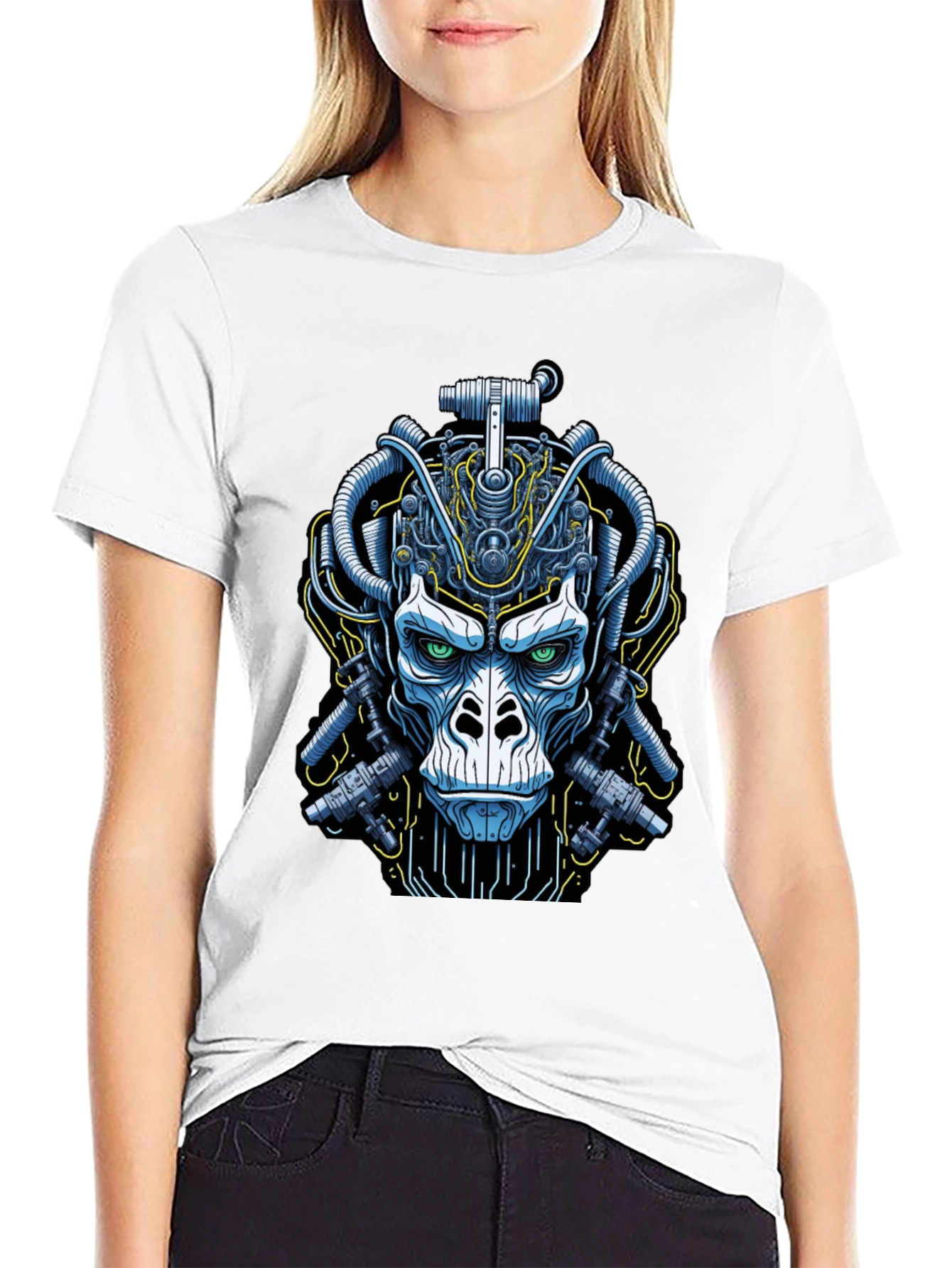 Cyberpunk Gorilla Graphic Tee - Unique Design