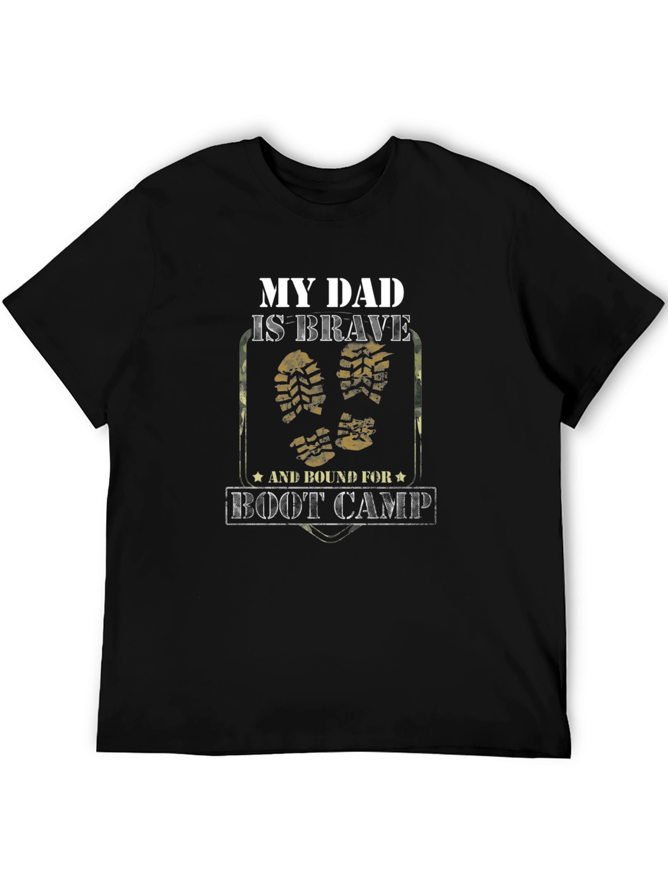 My Dad is Brave Boot Camp Graphic T-Shirt