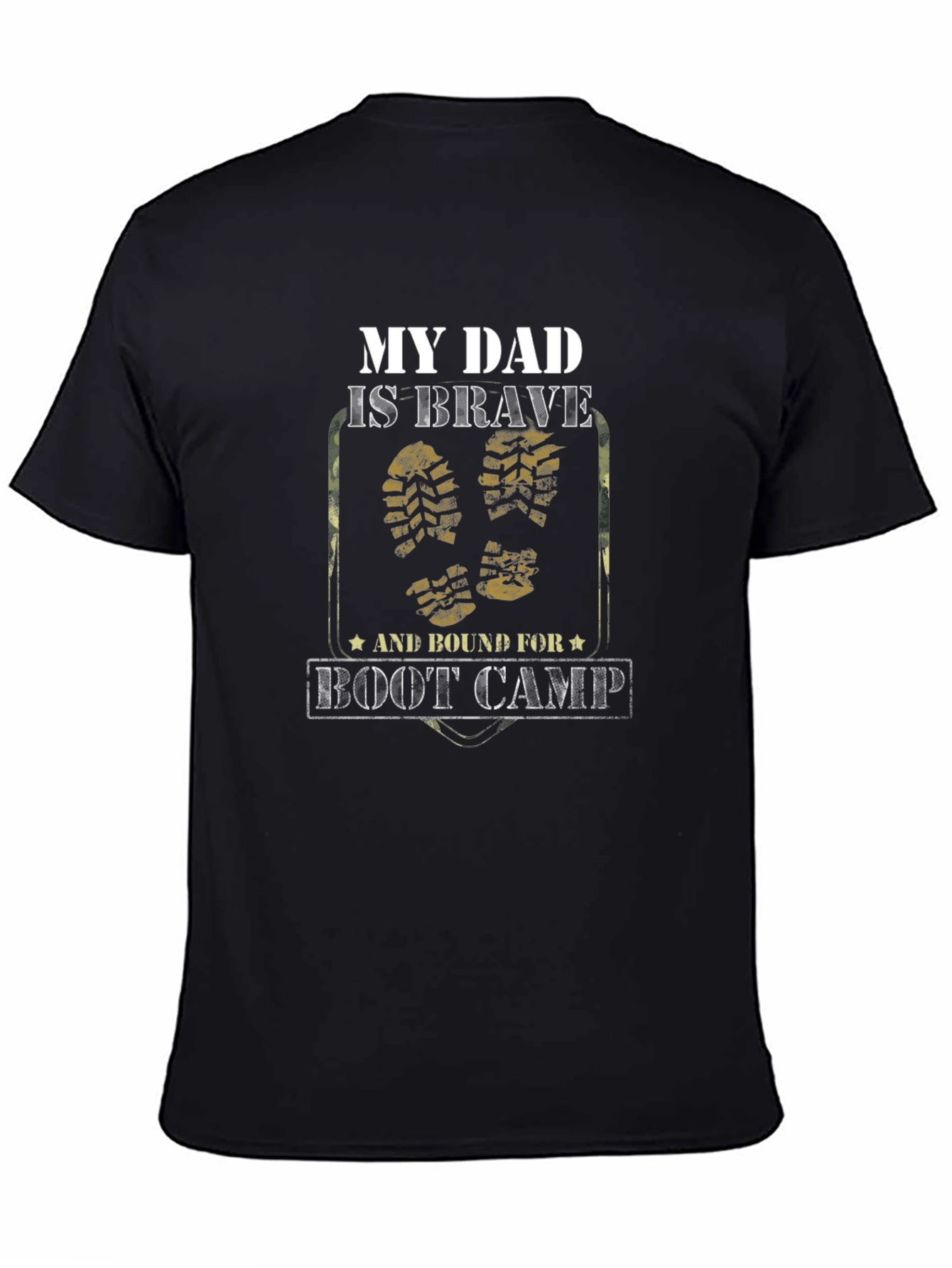 My Dad is Brave Boot Camp Graphic T-Shirt
