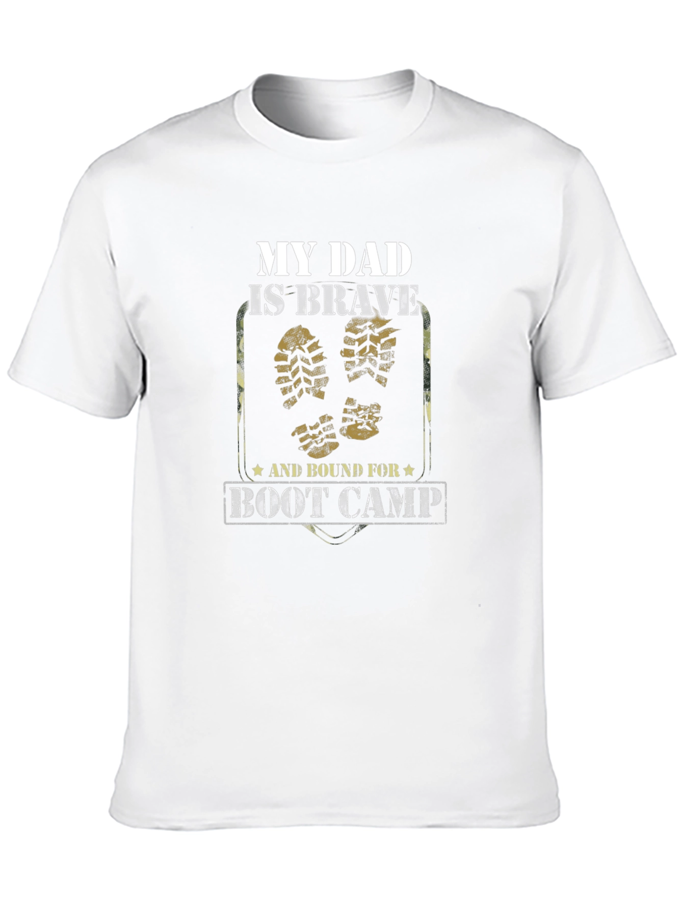 My Dad is Brave Boot Camp Graphic T-Shirt