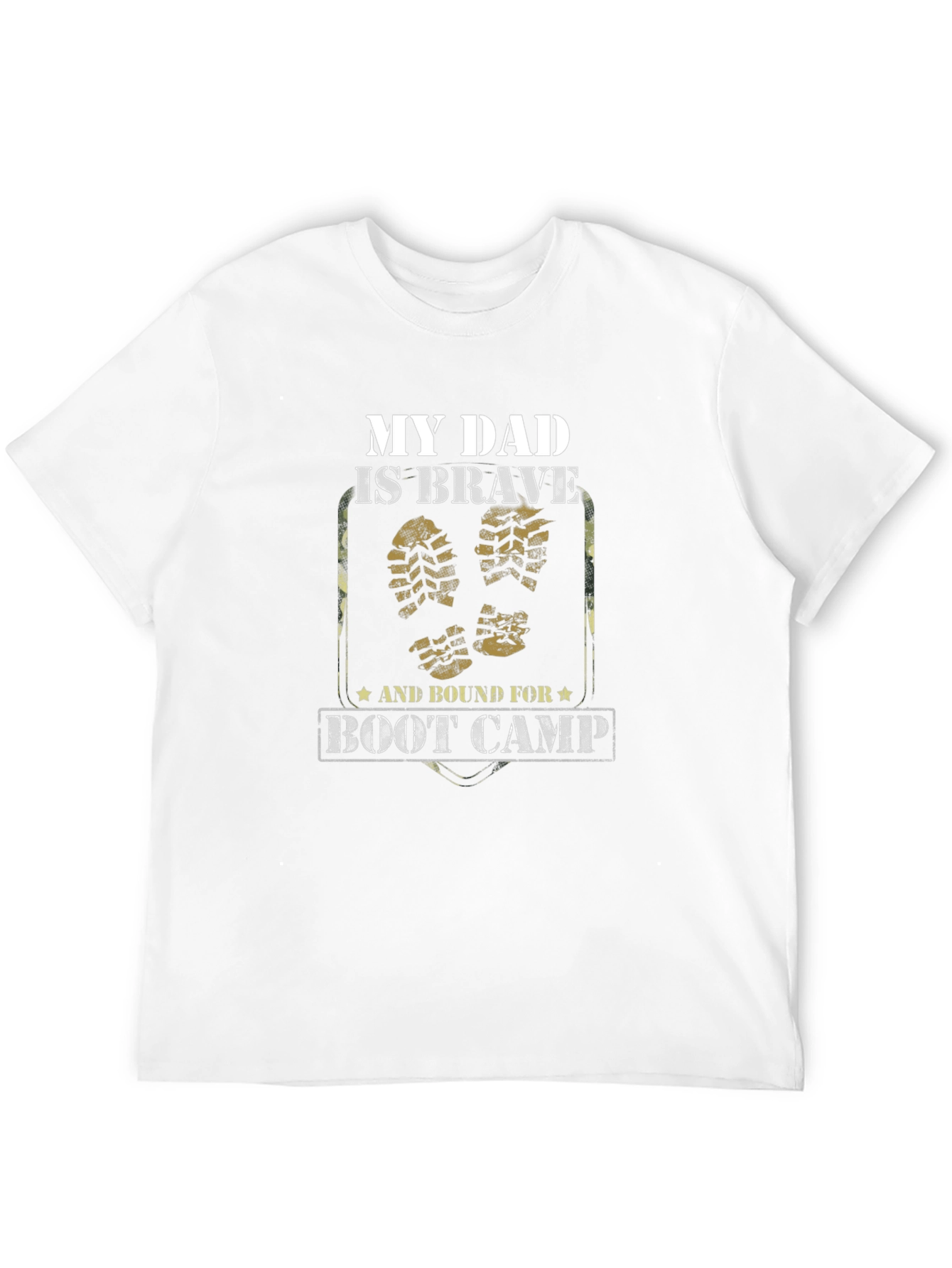 My Dad is Brave Boot Camp Graphic T-Shirt