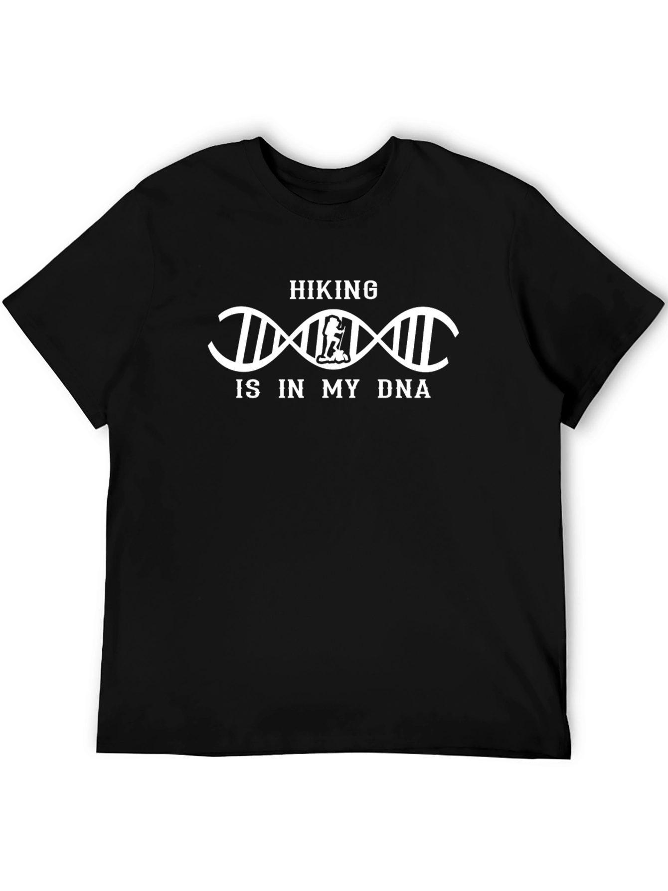 Hiking DNA Black T-Shirt: Nature Lover Apparel