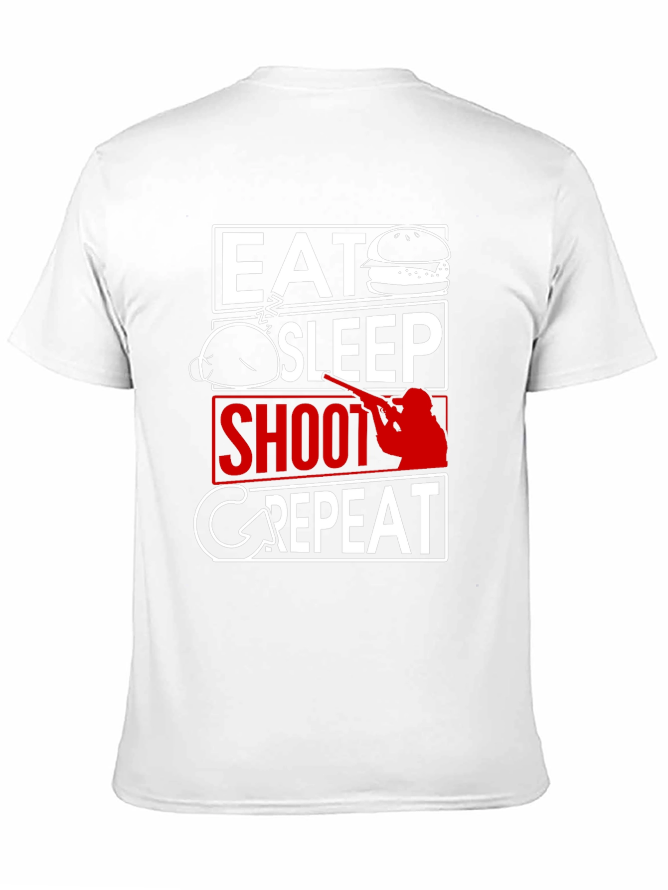 Eat Sleep Shoot Repeat Black T-Shirt