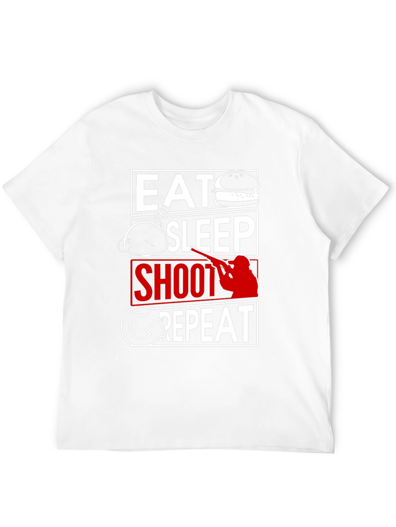 Eat Sleep Shoot Repeat Black T-Shirt