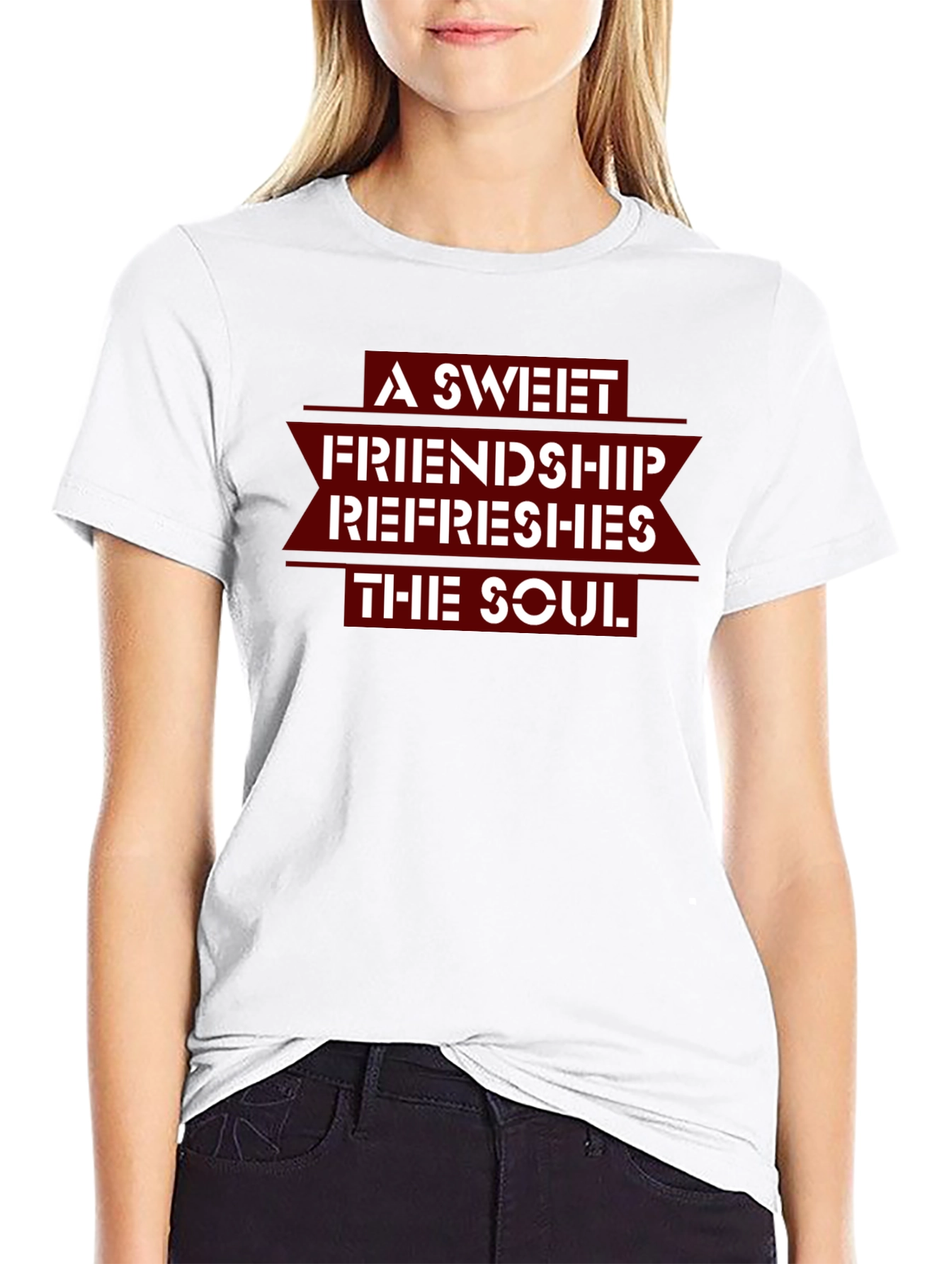 Friendship Refreshes Soul Black T-Shirt