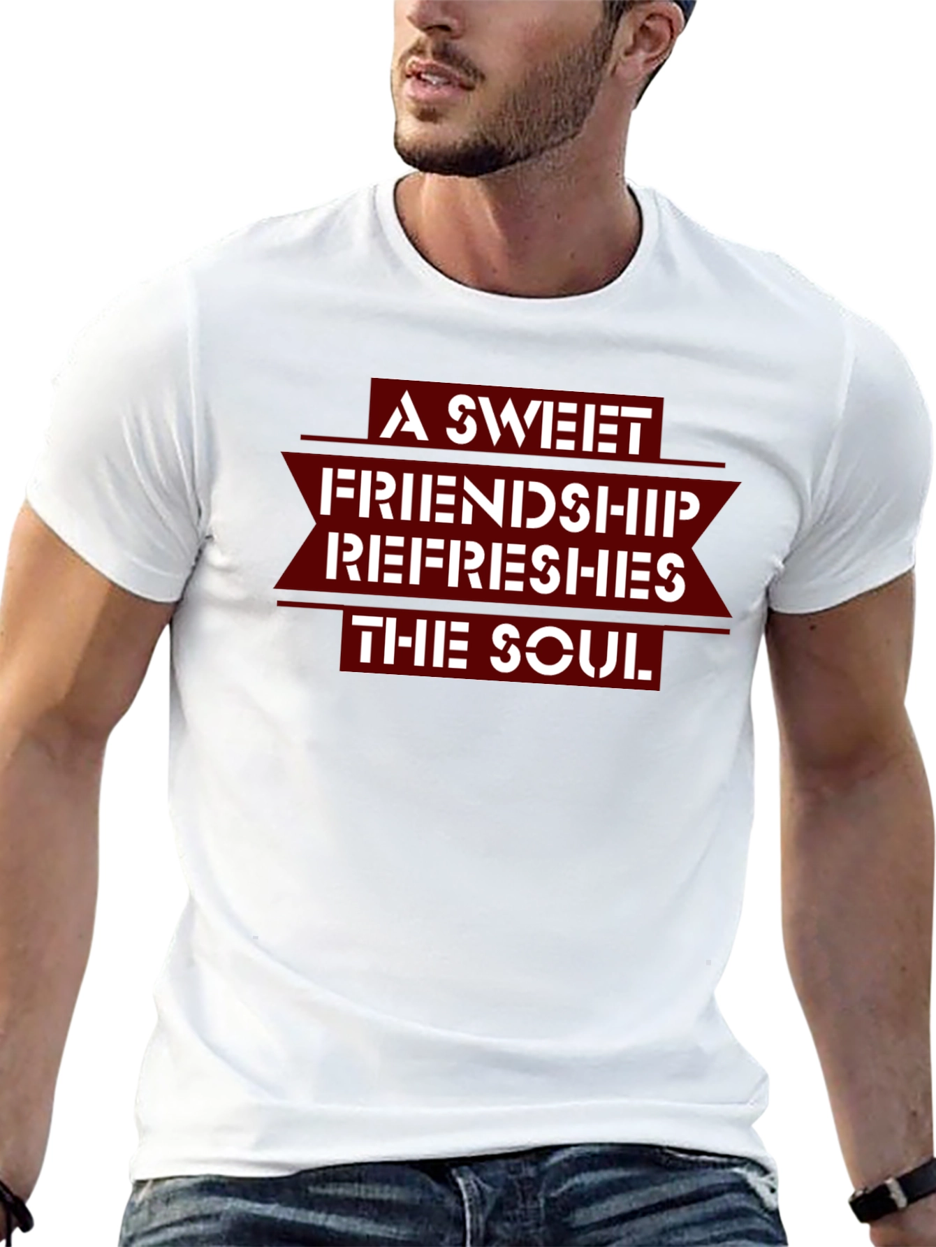 Friendship Refreshes Soul Black T-Shirt