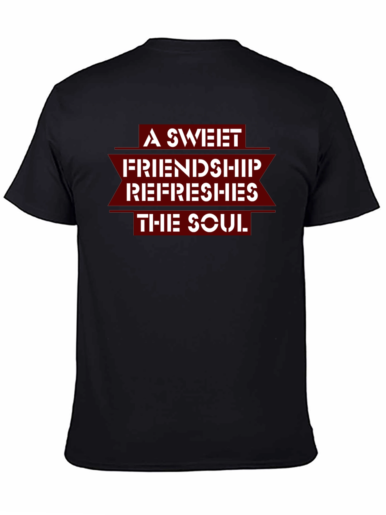 Friendship Refreshes Soul Black T-Shirt