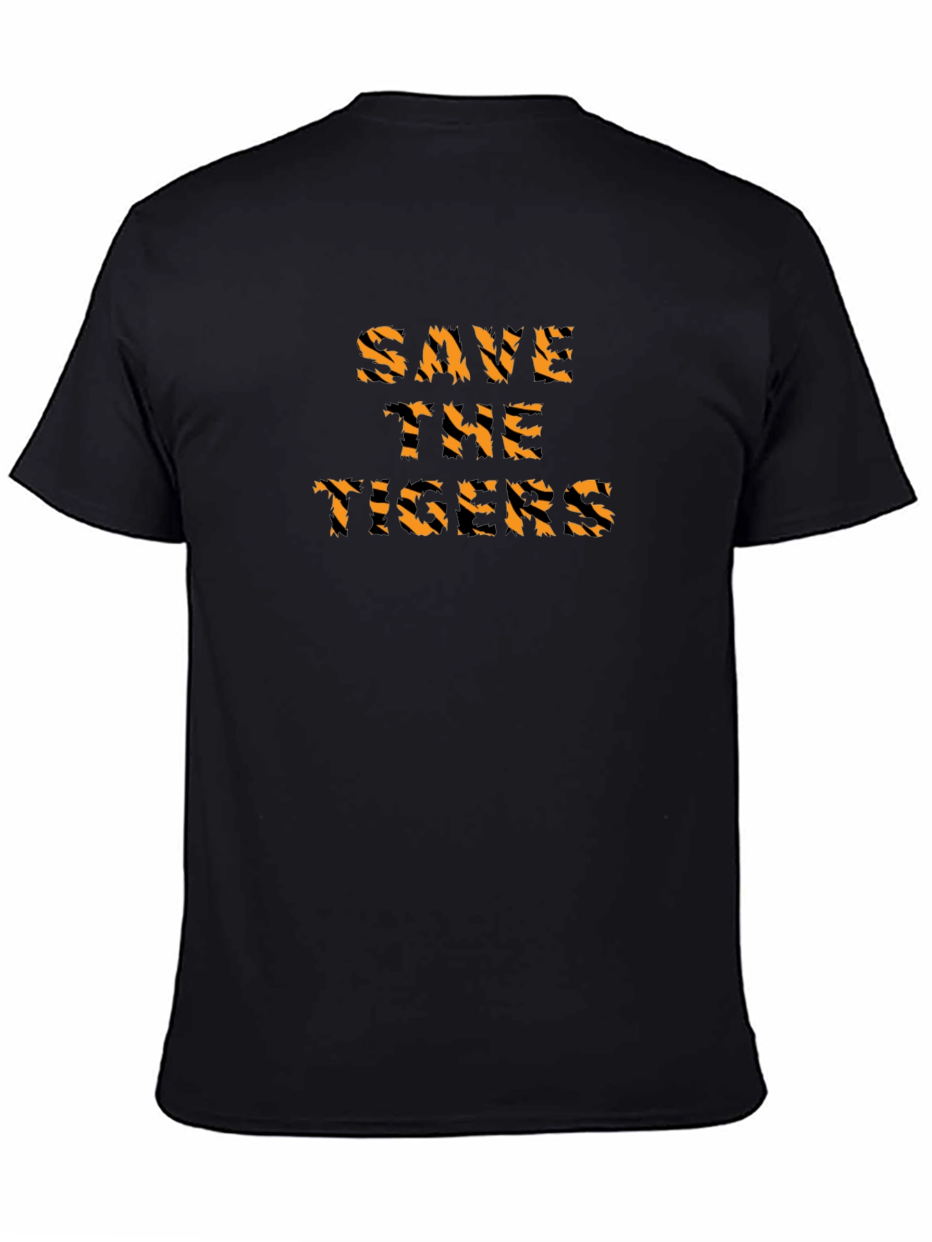 Save the Tigers Graphic Tee - Black Cotton