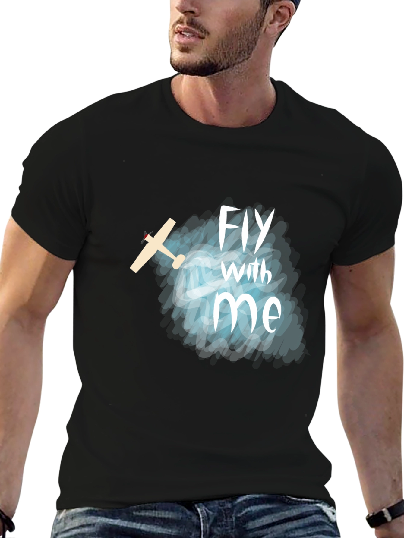 Fly With Me T-Shirt - Airplane Graphic Tee