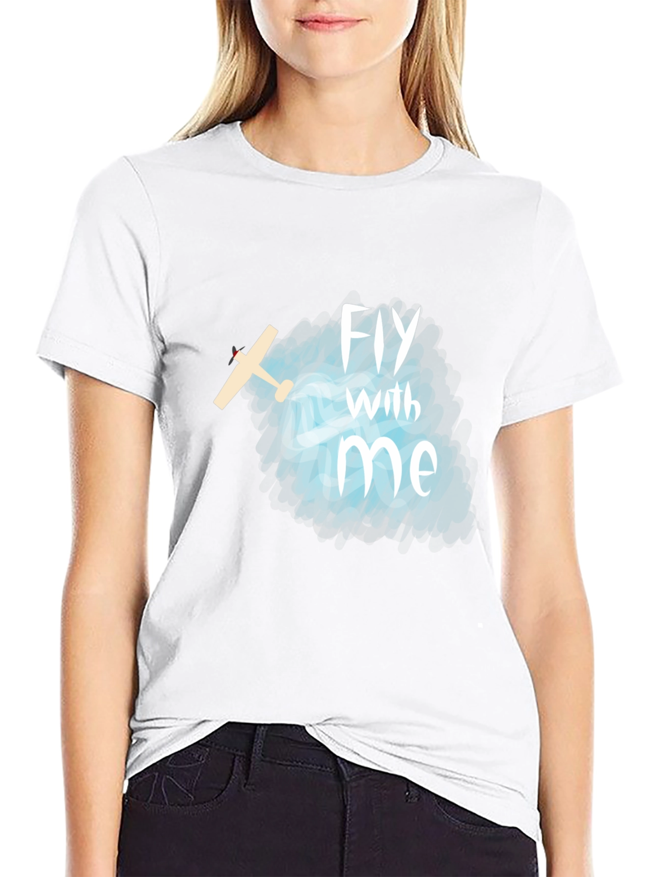 Fly With Me T-Shirt - Airplane Graphic Tee