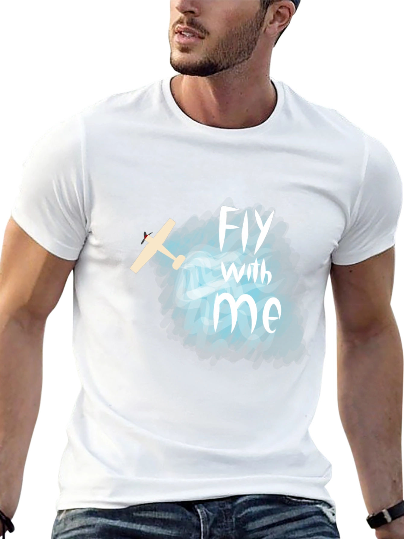 Fly With Me T-Shirt - Airplane Graphic Tee