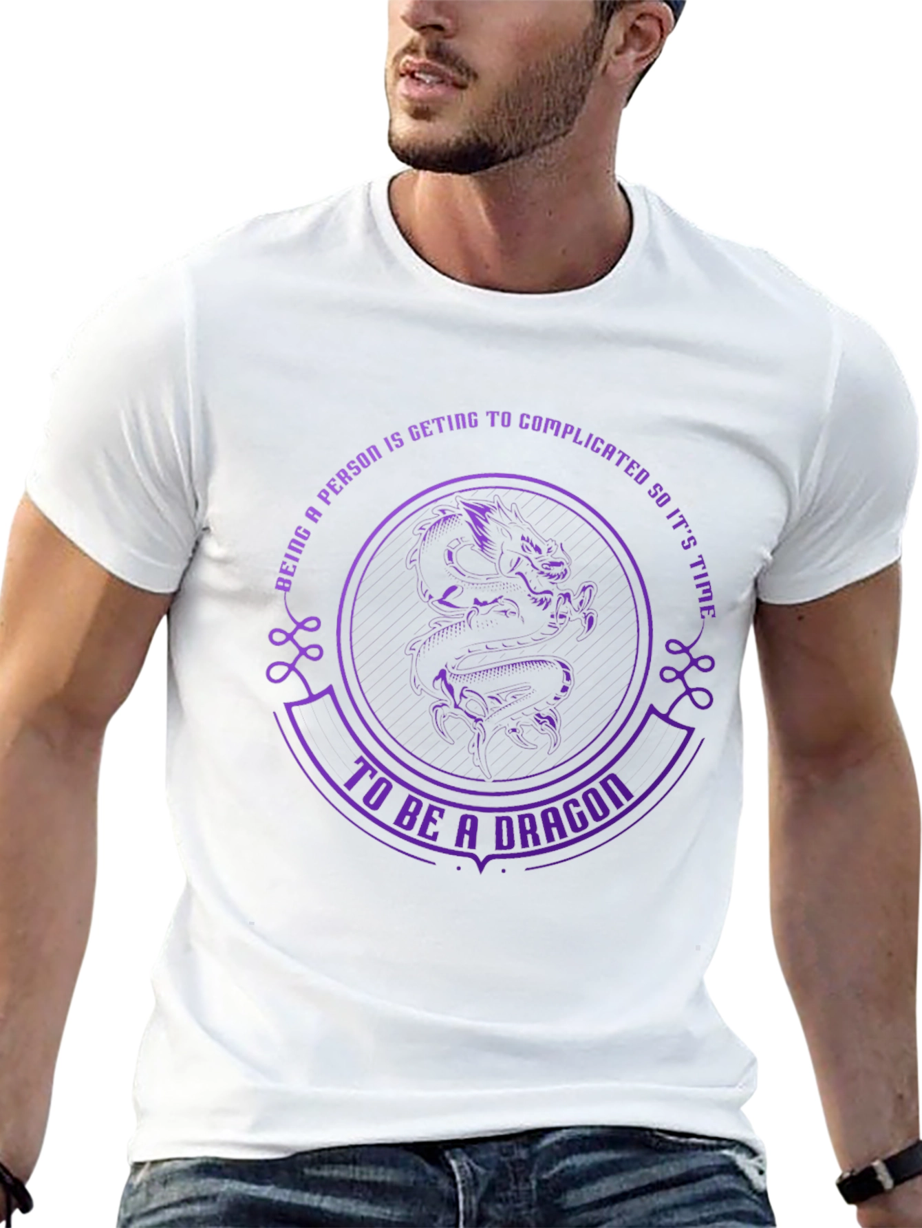 Be A Dragon Black T-Shirt - Unique Design