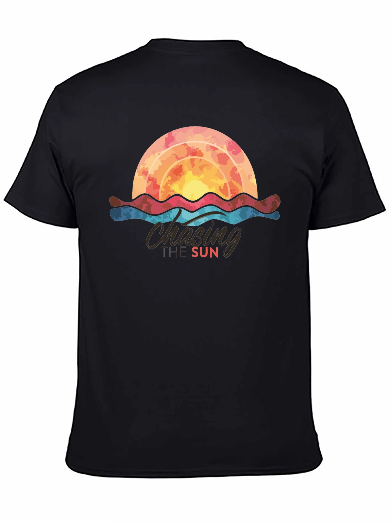 Chasing the Sun Graphic Tee - Stylish Black T-Shirt