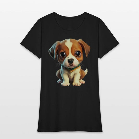 A dog sits and looks at you