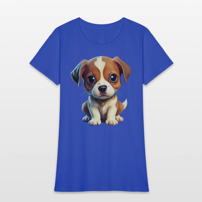 A dog sits and looks at you