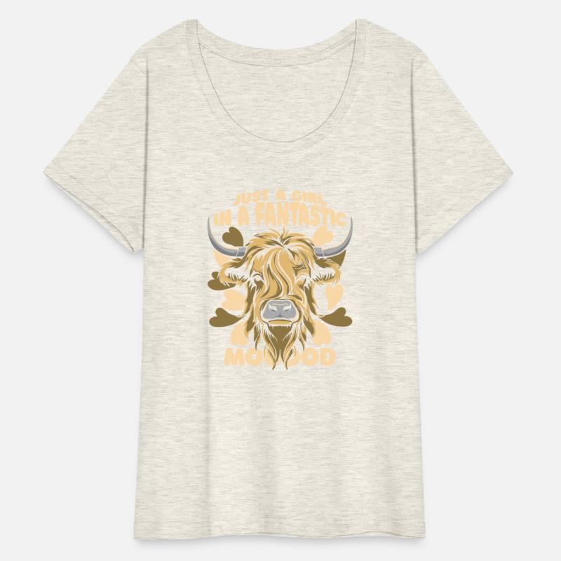 A Girl In A Fantastic Mood Highland Cow Highland