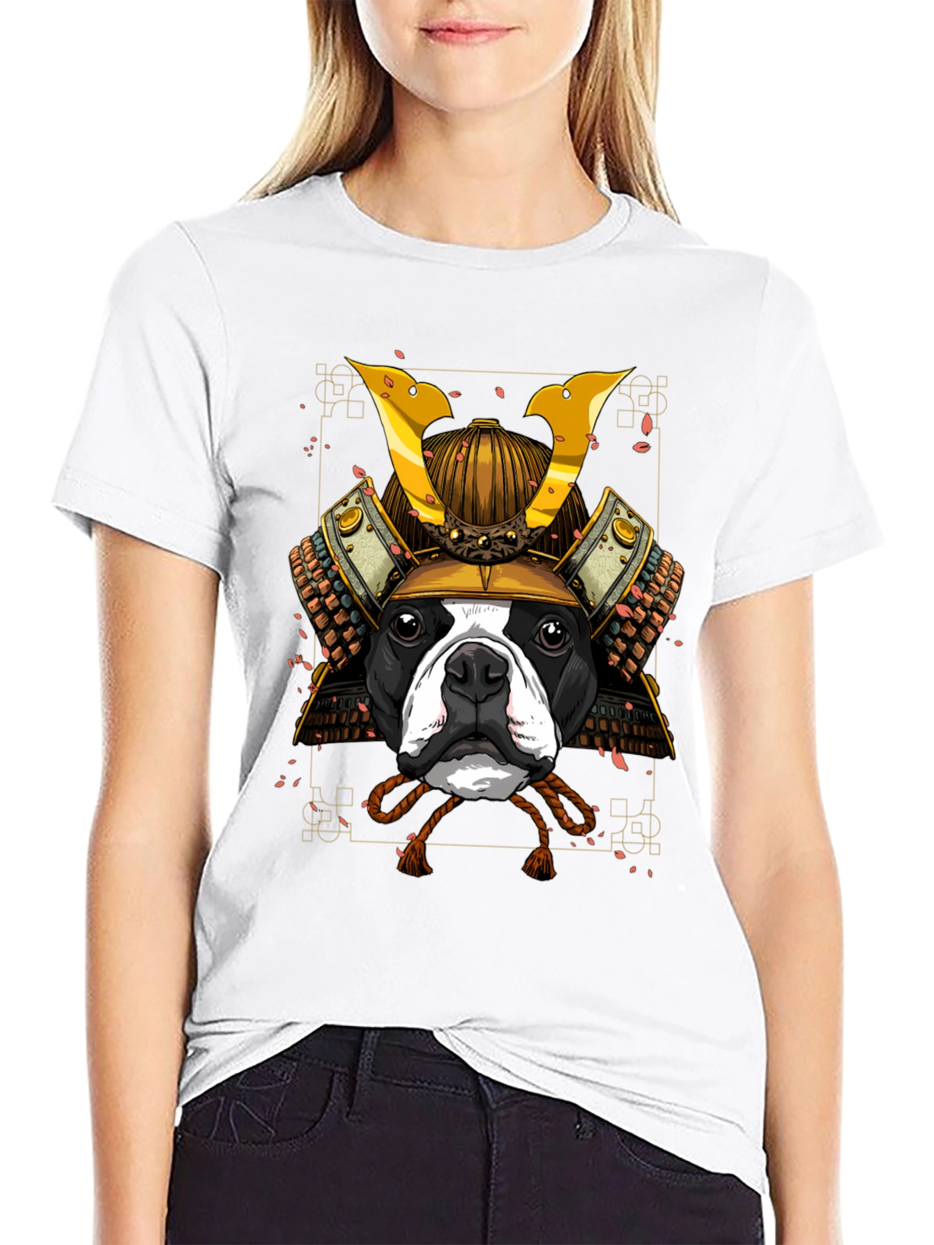 Samurai Dog T-Shirt - Black Graphic Tee