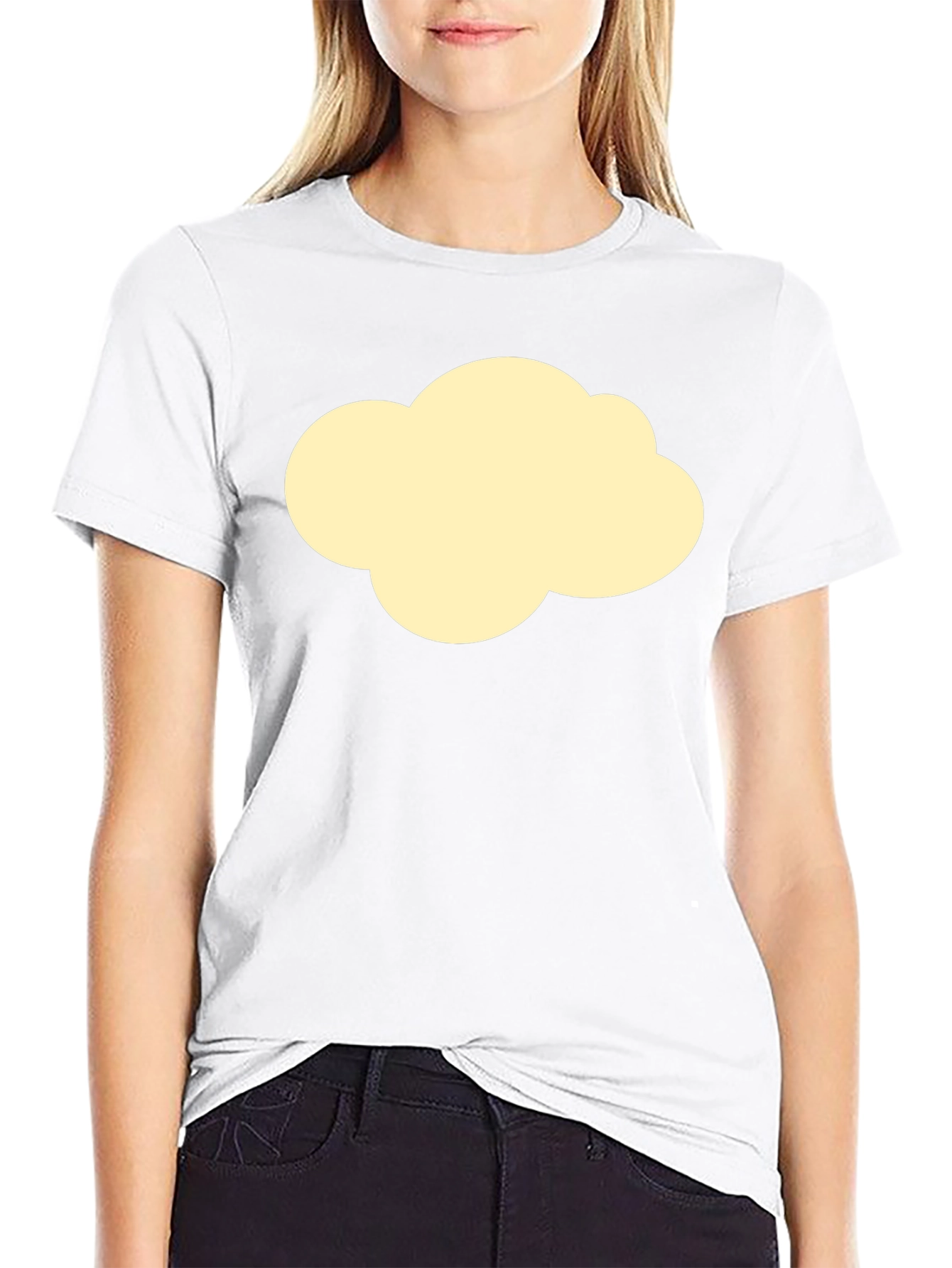 Cloud Graphic Tee - Black Cotton Casual T-Shirt
