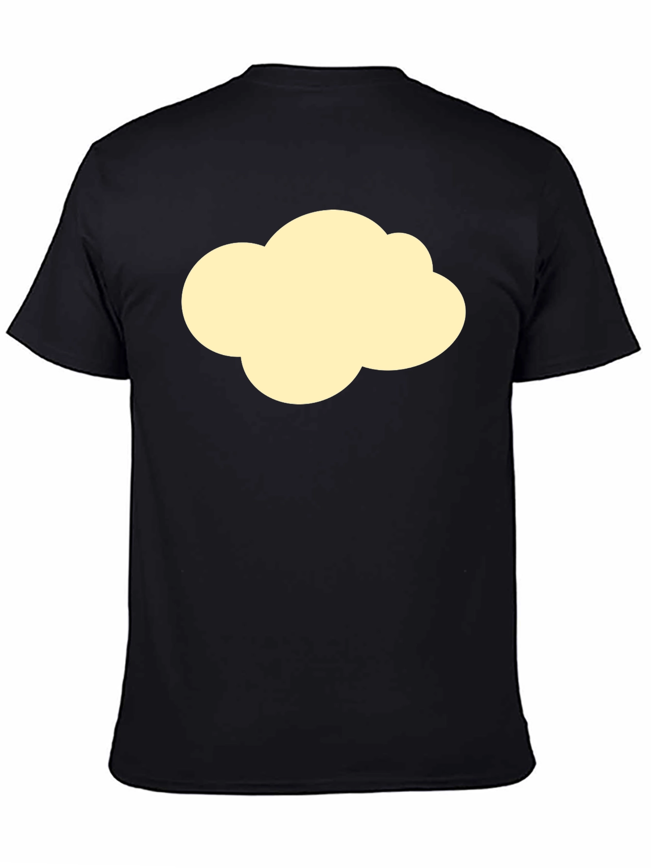 Cloud Graphic Tee - Black Cotton Casual T-Shirt