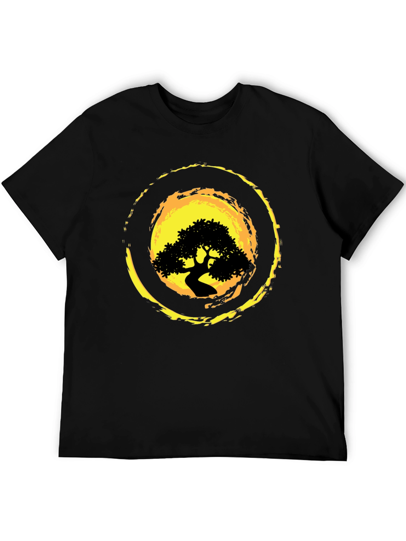 Bonsai Tree Graphic Black T-Shirt