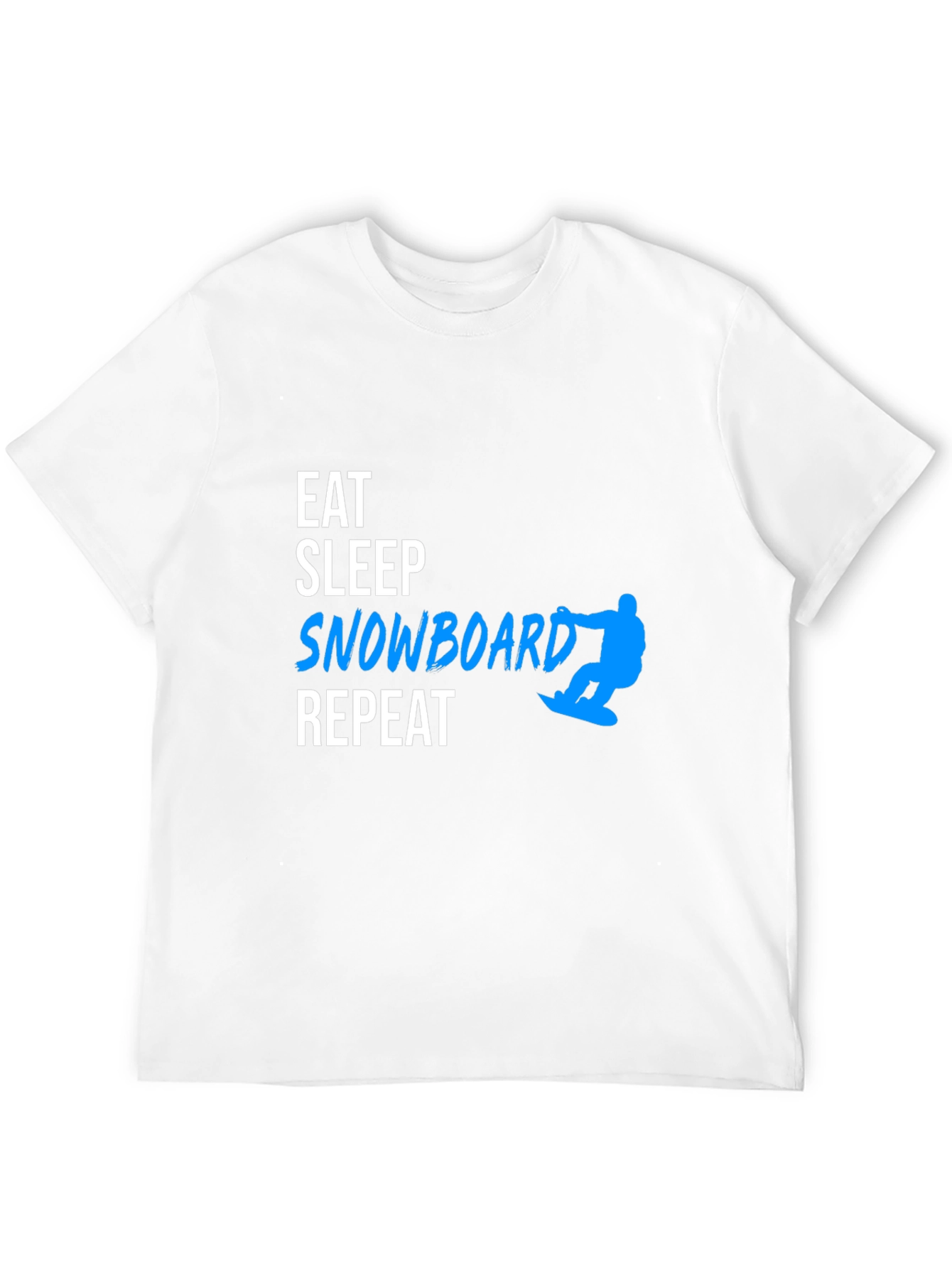 Eat Sleep Snowboard Repeat Black T-Shirt