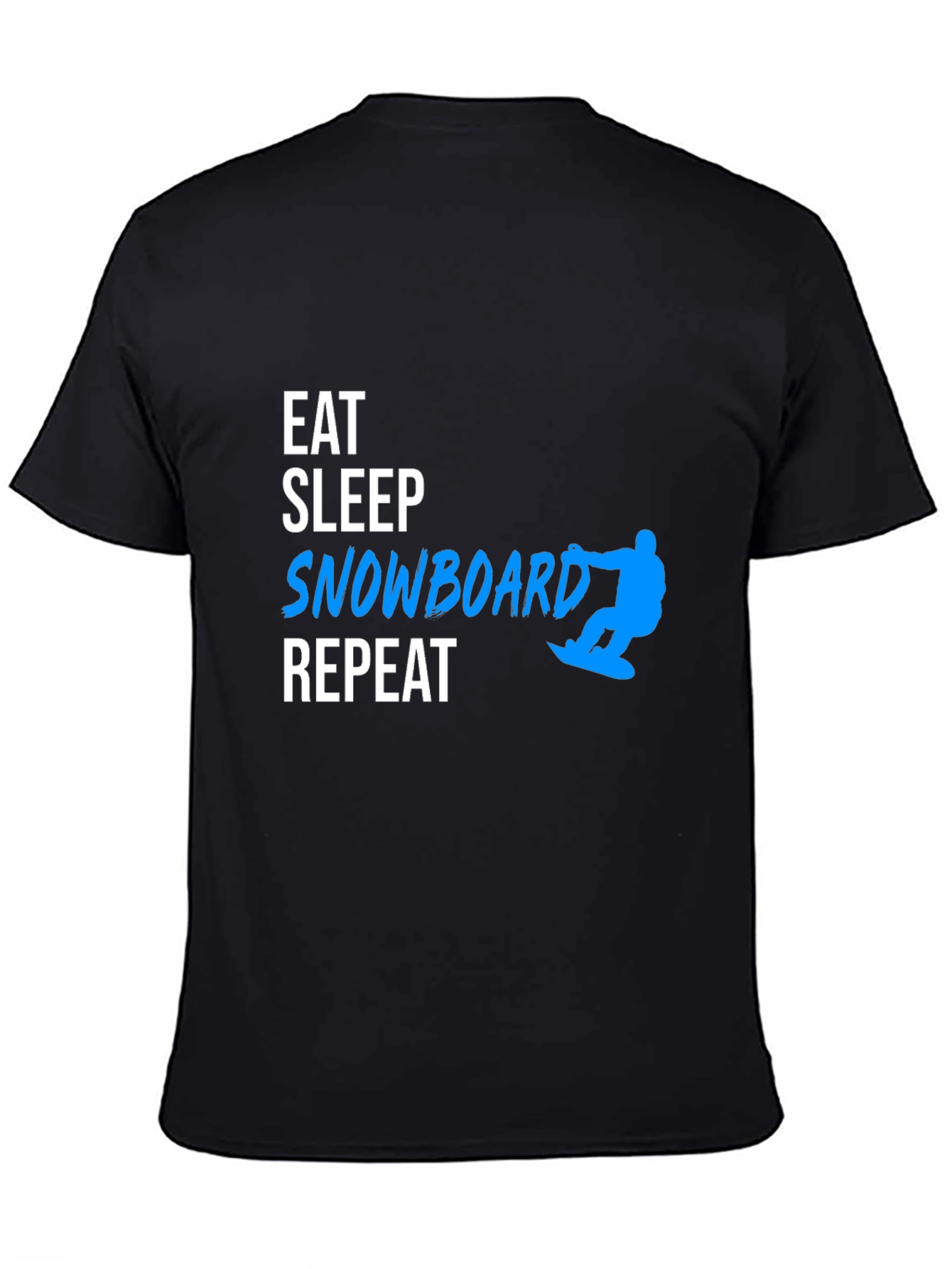 Eat Sleep Snowboard Repeat Black T-Shirt