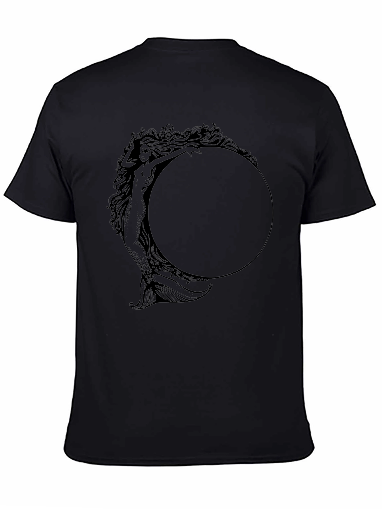 Mystic Mermaid Graphic Tee - Unisex Black T-Shirt
