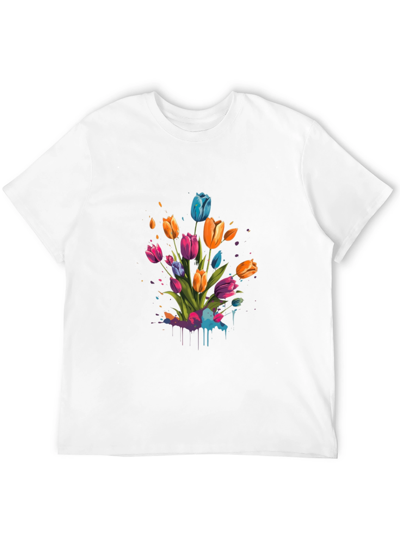 Tulip Splash Black T-Shirt