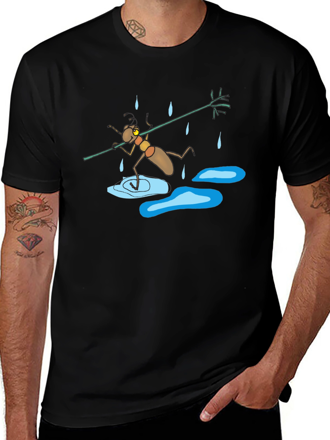 Ant Rain Black T-shirt