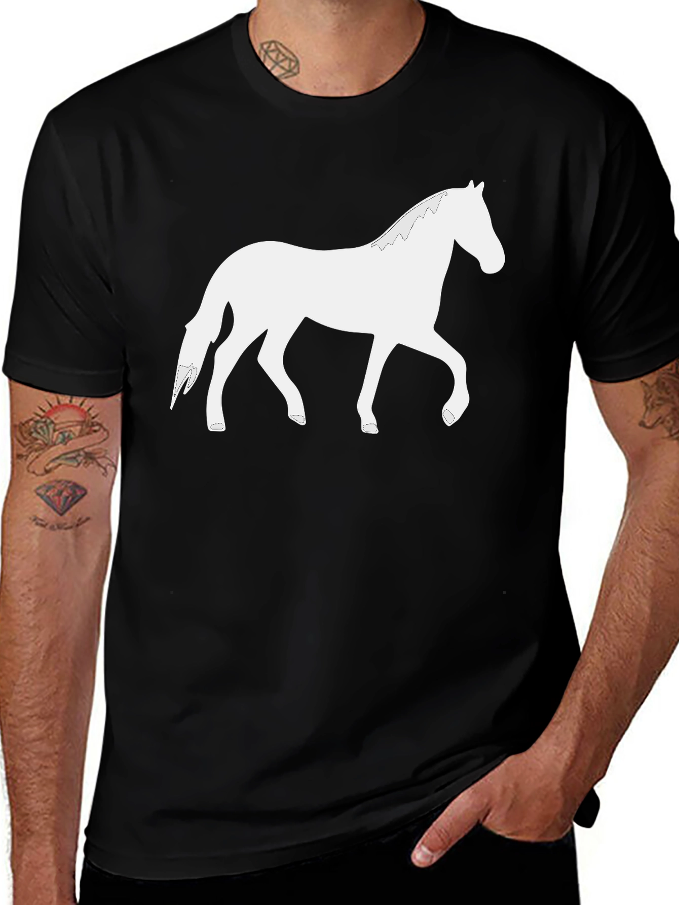 Horse Graphic Tee - Stylish Casual Comfort