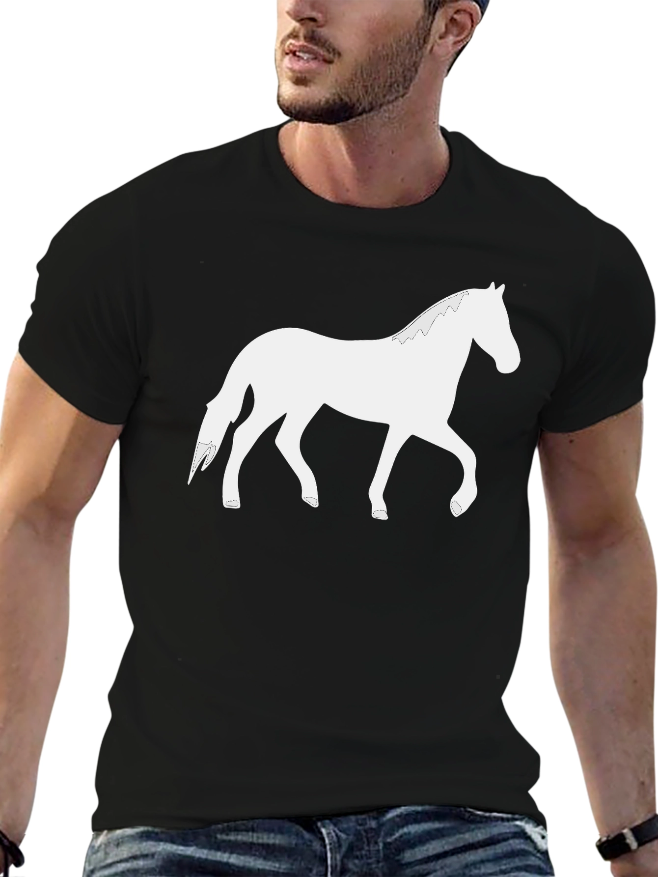 Horse Graphic Tee - Stylish Casual Comfort