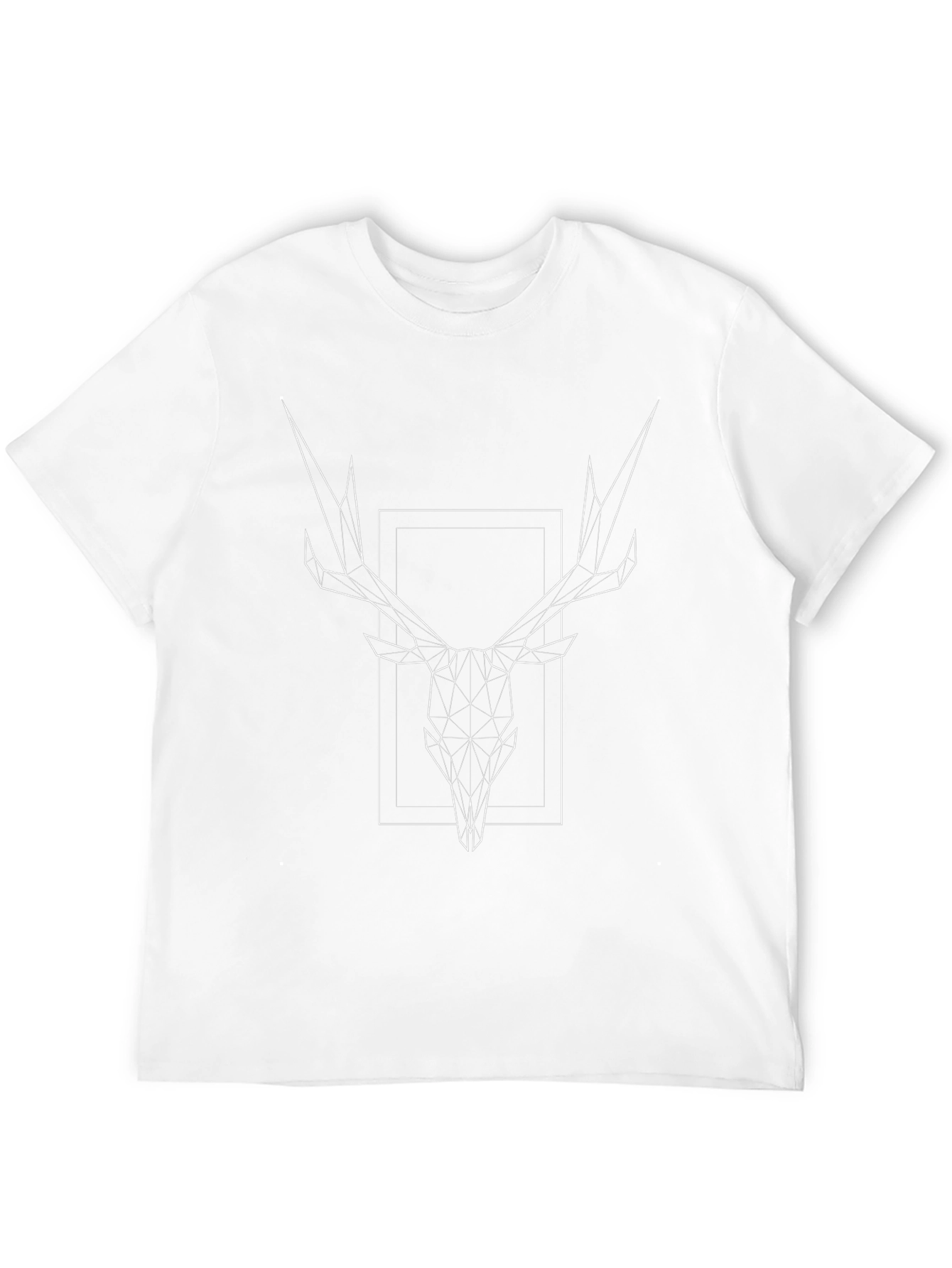 Geometric Deer Skull Black Tee